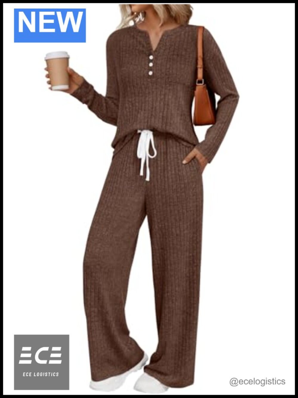 Women's 2 Piece Lounge Set Long Sleeve Top Pants with Pockets